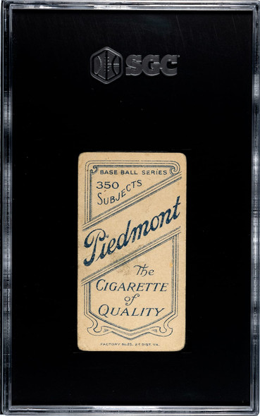 1910 T206 Izzy Hoffman Piedmont 350 SGC 1.5 back of card