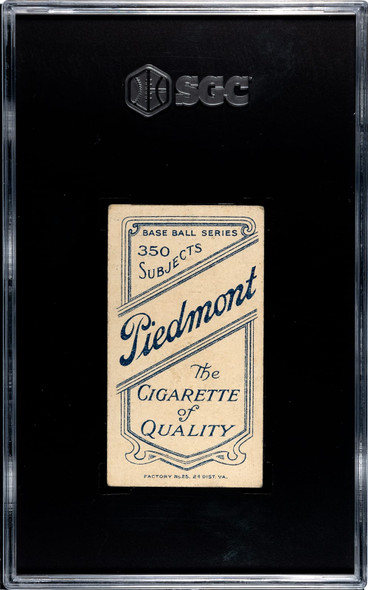 1910 T206 John Butler Piedmont 350 SGC 3 back of card