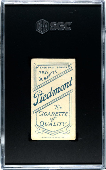 1910 T206 John McAleese Piedmont 350 SGC 3 back of card
