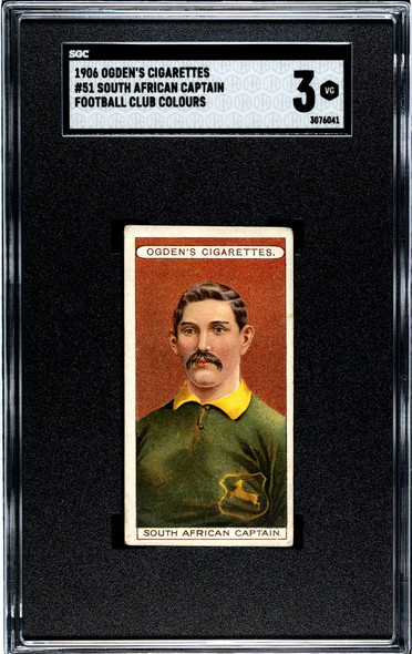 1906 Ogden's Football (Soccer) Club Colours South African Captain #51 Football Club Colours SGC 3 front of card