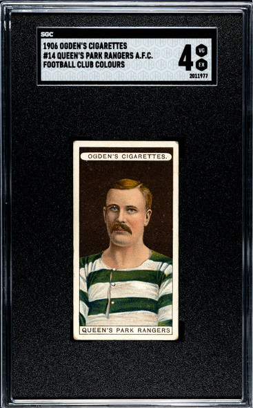 1906 Ogden's Football (Soccer) Club Colours Queen's Park Rangers #14 Football Club Colours SGC 4 front of card