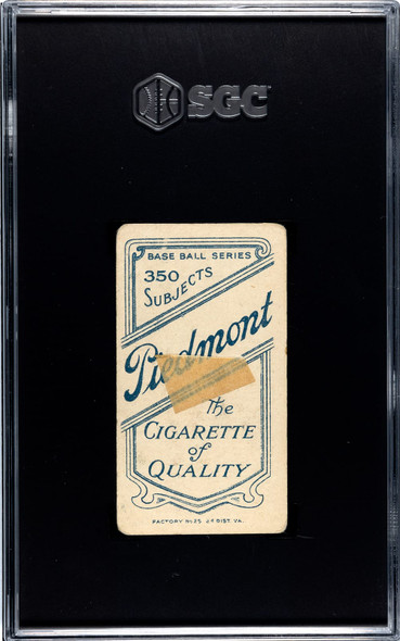 1910 T206 Bill Lattimore Piedmont 350 SGC 1.5 back of card
