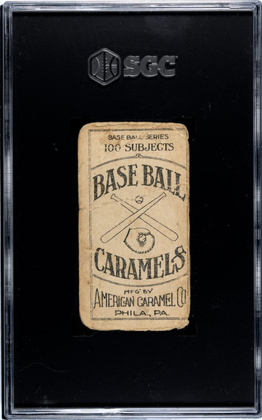 1909 E90-1 American Caramel Co. Bob Groom SGC 1 back of card