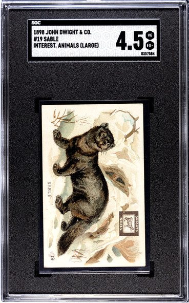 1898 John Dwight & Co. Sable #19 Interesting Animals (Large) SGC 4.5 front of card