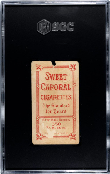 1910 T206 Gabby Street Catching Sweet Caporal 350 SGC 1 back of card