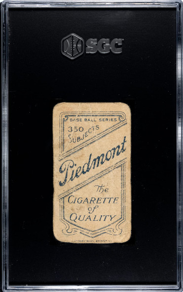 1910 T206 Rube Kisinger Piedmont 350 SGC 1 back of card