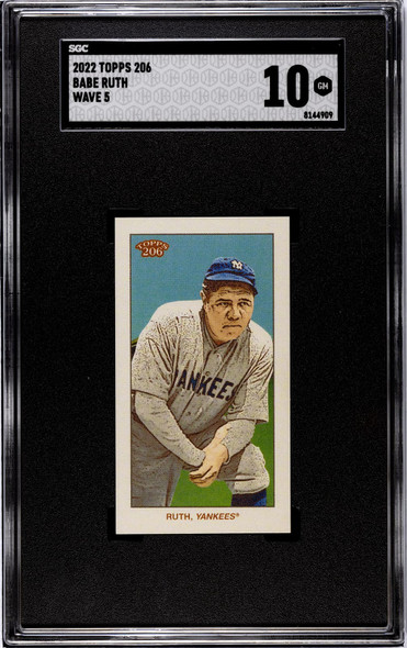 2022 Topps 206 Babe Ruth Wave 5 SGC 10 front of card