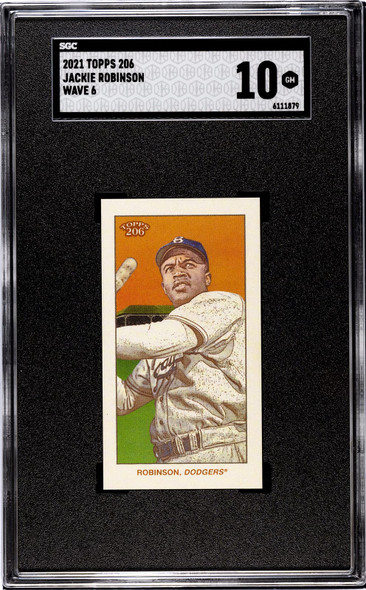 2021 Topps 206 Jackie Robinson Wave 6 SGC 10 front of card