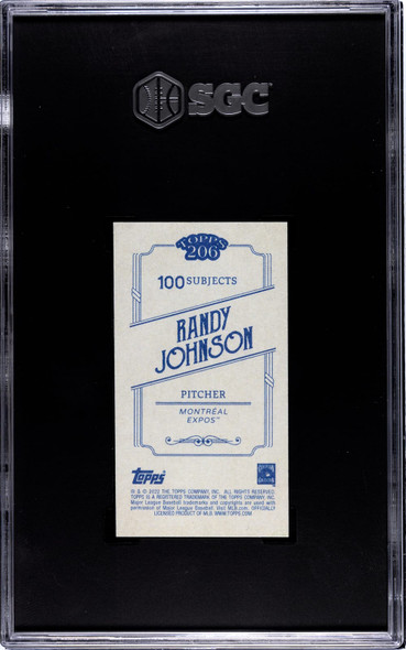 2022 Topps 206 Randy Johnson Wave 5 SGC 10 back of card