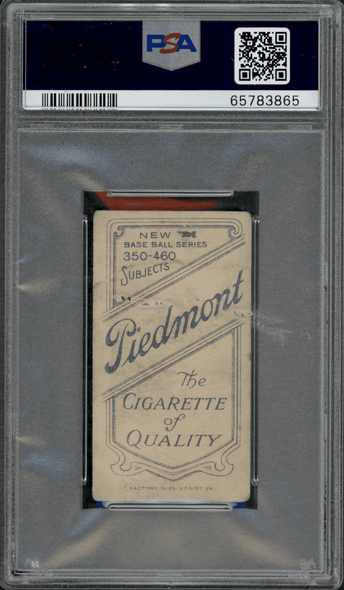 1911 T206 Frank Smith Piedmont 350-460 PSA 1.5 back of card