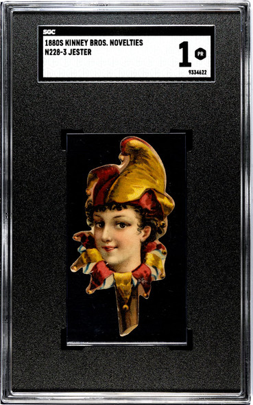 1880 N228 Kinney Bros. Jester Novelties Type 3 SGC 1 front of card