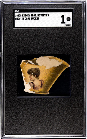 1880 N228 Kinney Bros. Coal Bucket Novelties Type 3 SGC 1 front of card