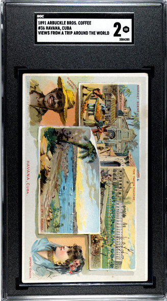 1891 Arbuckle Bros Coffee Havana, Cuba #36 Views from a Trip Around the World SGC 2 front of card