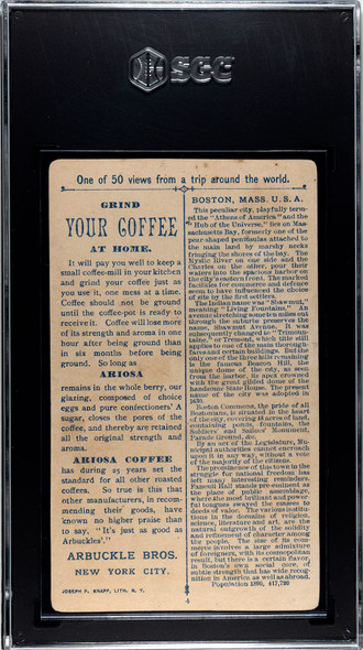 1891 Arbuckle Bros Coffee Boston, Massachusetts #4 Views from a Trip Around the World SGC 2.5 back of card