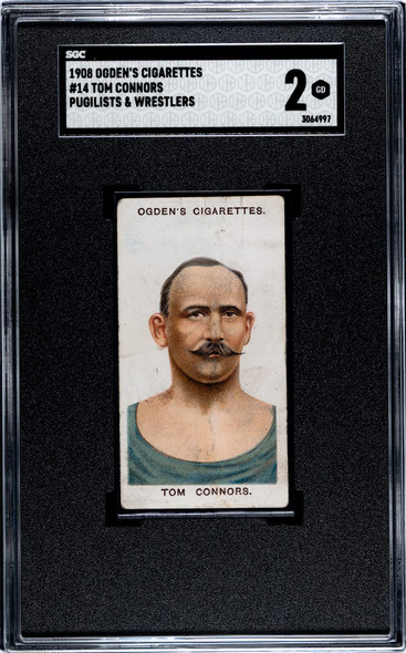 1908 Ogden's Cigarettes Tom Connors #14 Pugilists & Wrestlers SGC 2 front of card