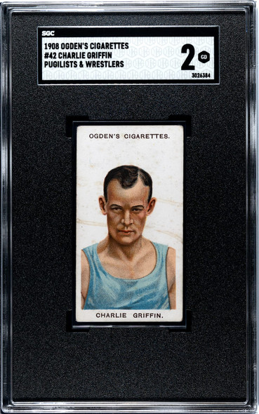 1908 Ogden's Cigarettes Charlie Griffin #42 Pugilists & Wrestlers SGC 2 front of card