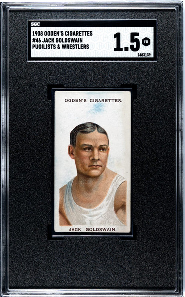 1908 Ogden's Cigarettes Jack Goldswain #46 Pugilists & Wrestlers SGC 1.5 front of card