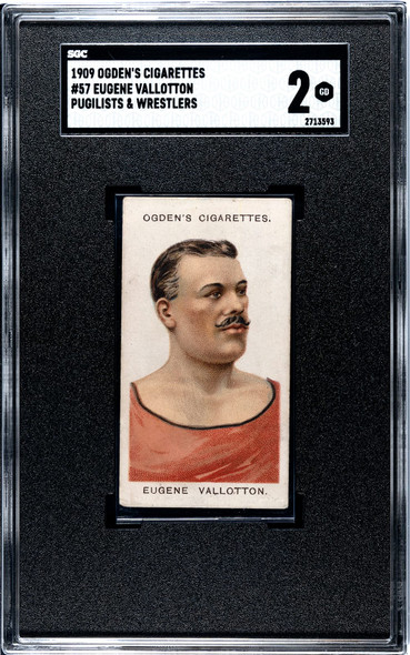 1909 Ogden's Cigarettes Eugene Vallotton #57 Pugilists & Wrestlers SGC 2 front of card