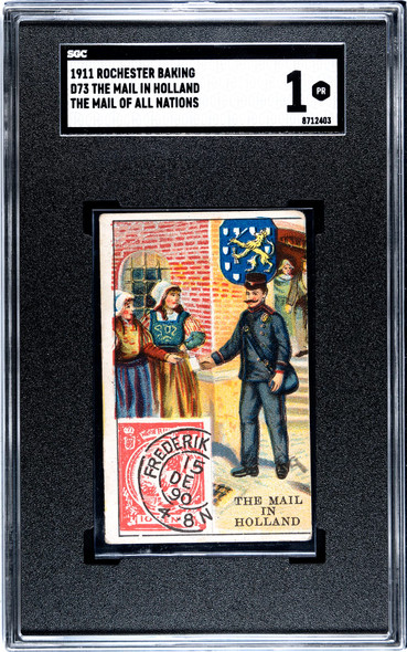 1911 Rochester Baking Co. Holland The Mail of All Nations SGC 1 front of card