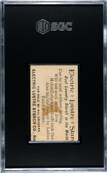 1890 H600 Electric Lustre Starch Benjamin Harrison U.S. Presidents SGC Authentic back of card