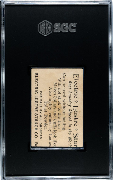 1890 H600 Electric Lustre Starch Rutherford B. Hayes U.S. Presidents SGC Authentic back of card