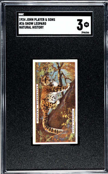 1924 John Player & Sons Snow Leopard #26 Natural History SGC 3 front of card