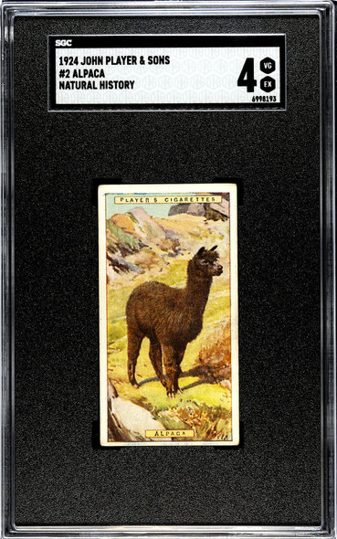 1924 John Player & Sons Alpaca #2 Natural History SGC 4 front of card