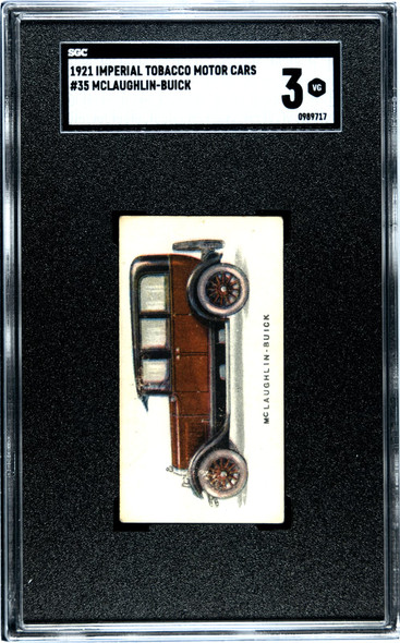 1921 Imperial Tobacco Co. McLaughlin-Buick #35 Motor Cars SGC 3 front of card