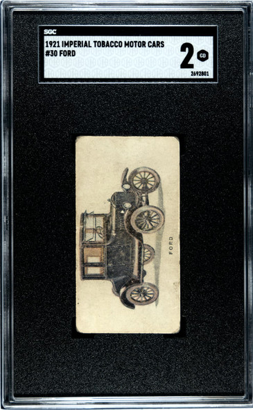 1921 Imperial Tobacco Co. Ford #30 Motor Cars SGC 2 front of card