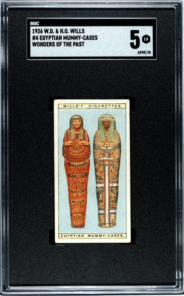 1926 W.D. & H.O. Wills Egyptian Mummy-Cases #4 Wonders of the Past SGC 5 — certification 6598178, front of card
