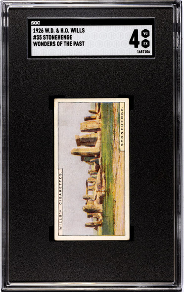 1926 W.D. & H.O. Wills Stonehenge #35 Wonders of the Past SGC 4 front of card