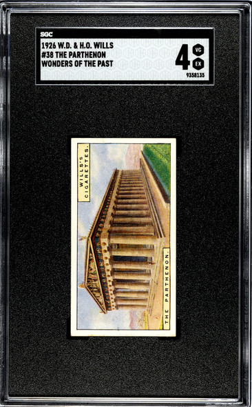 1926 W.D. & H.O. Wills The Parthenon #38 Wonders of the Past SGC 4 front of card