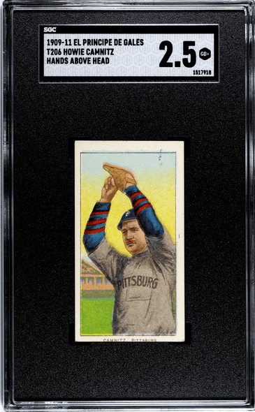 1910 T206 Howie Camnitz El Principe de Gales SGC 2.5 front of card
