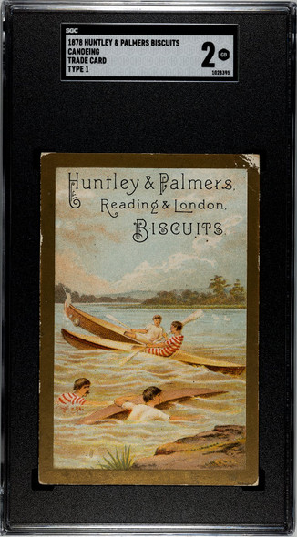 1878 Huntley & Palmers Biscuits Canoeing SGC 2 front of card