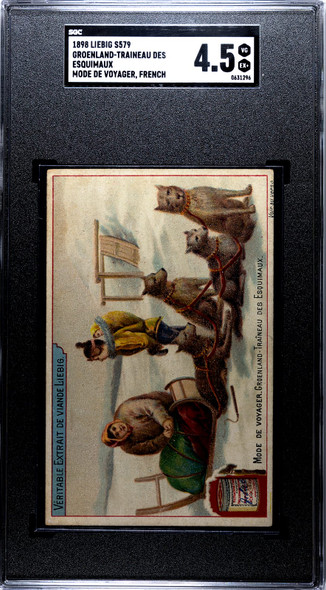 1898 Liebig Meat Extract Esquimaux Mode Modes of Transport SGC 4.5 front of card