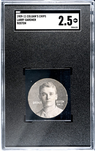 1909-11 Colgan's Chips Larry Gardner SGC 2.5 front of card