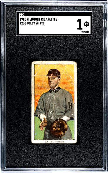 1910 T206 Foley White Piedmont 350 SGC 1 front of card