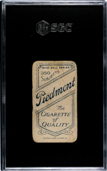 1910 T206 Frank King Piedmont 350 SGC 1 back of card