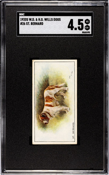 1920 W.D. & H.O. Wills St. Bernard #26 Dogs SGC 4.5 front of card