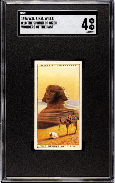 1926 W.D. & H.O. Wills The Sphinx of Gizeh (Giza) #10 Wonders of the Past SGC 4 front of card