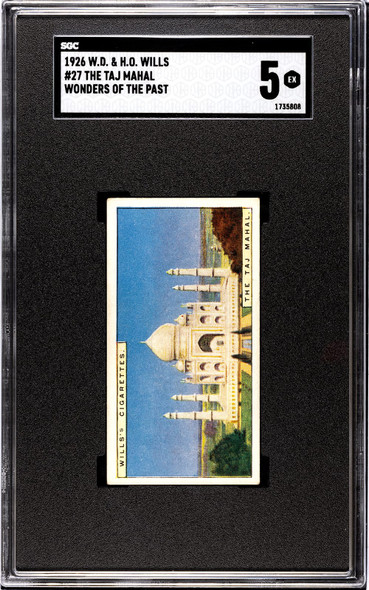 1926 W.D. & H.O. Wills The Taj Mahal #27 Wonders of the Past SGC 5 front of card