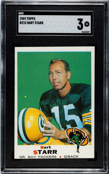 1969 Topps Bart Starr #215 SGC 3 front of card