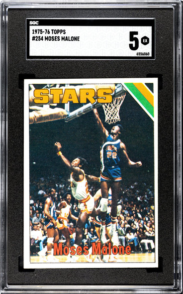 1975-76 Topps Moses Malone #254 SGC 5 front of card