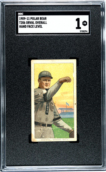 1909 T206 Orval Overall Polar Bear SGC 1 front of card