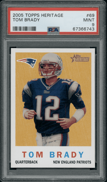 2005 Topps Heritage Tom Brady #69 PSA 9 front of card