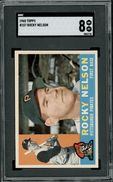 1960 Topps Rocky Nelson #157 SGC 8 front of card