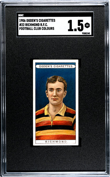 1906 Ogden's Football (Rugby) Club Colours Richmond RFC #22 Football Club Colours SGC 1.5 front of card