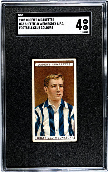 1906 Ogden's Football (Soccer) Club Colours Sheffield Wednesday AFC #35 Football Club Colours SGC 4 front of card