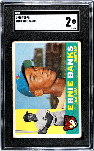 1960 Topps Ernie Banks #10 SGC 2 front of card