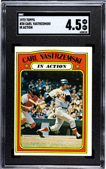 1972 Topps Carl Yastrzemski In Action #38 SGC 4.5 front of card